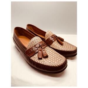 Brass Boot Walking Glove Men's Size 9.5M Woven Tassel Loafers All Leather